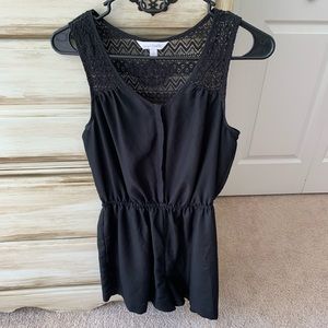 Back lace romper